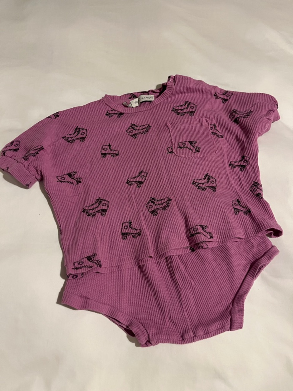 Sproet & Sprout Lilac Roller Skate Print Toddler Set